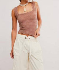 Free People Love Letter Cami in cocomar - women's shirt
