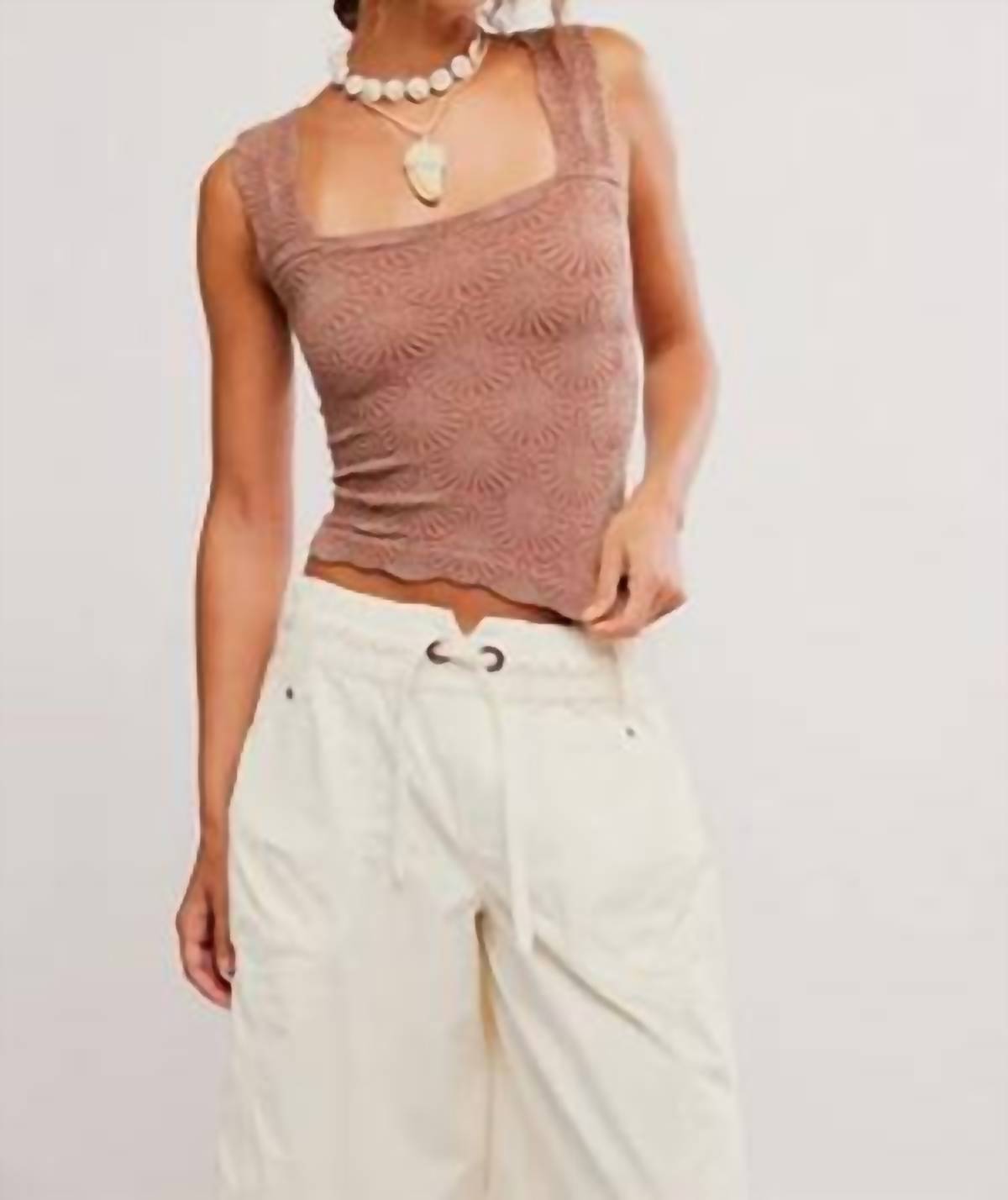 Free People Love Letter Cami in cocomar - women's shirt