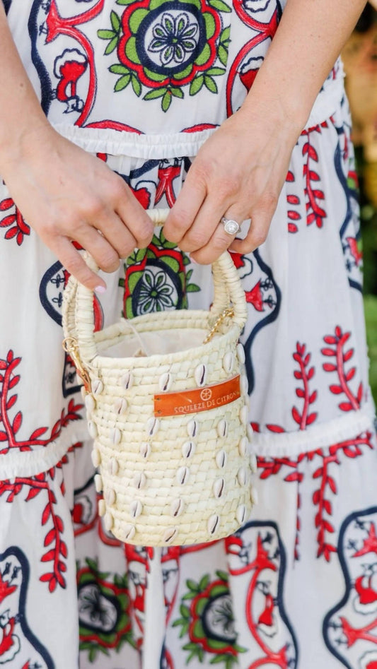 Squeeze De Citron - Women's Palm Shell Bucket Tote Bag