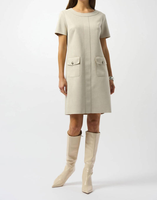 Joseph Ribkoff - Scuba Suede Shift Dress