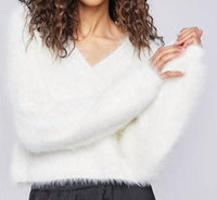 Gentle Fawn Muse V Neck Pullover Sweater in cream - women's sweater