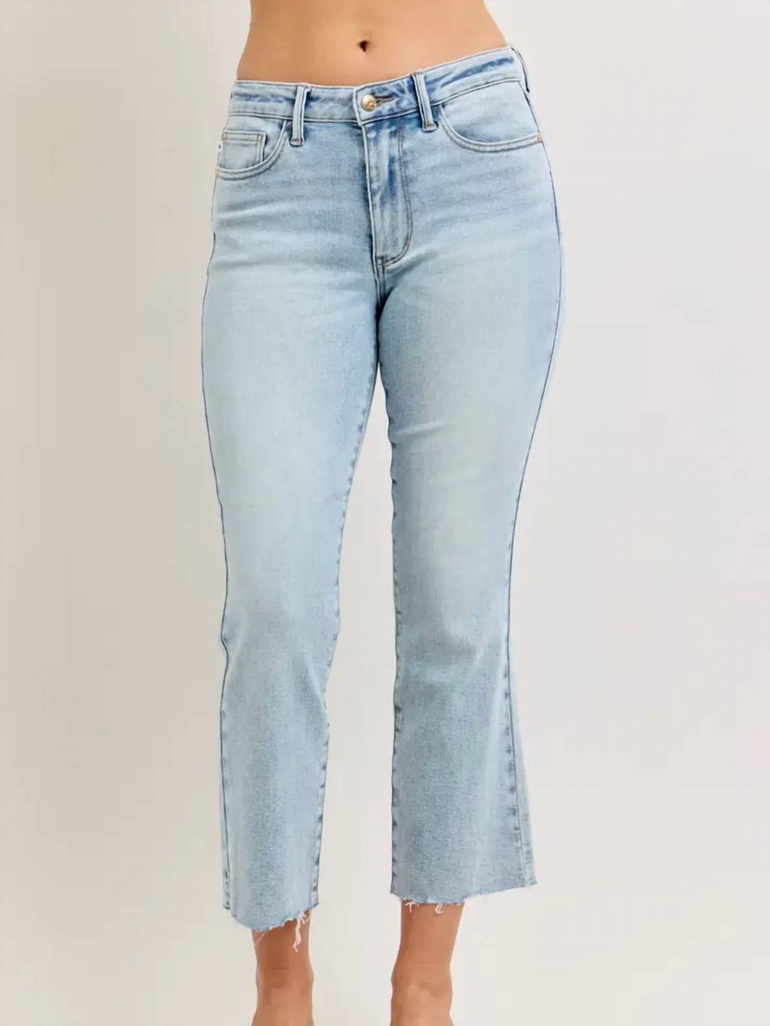 Judy Blue - Mr. Kick Flare With Raw Hem Jeans
