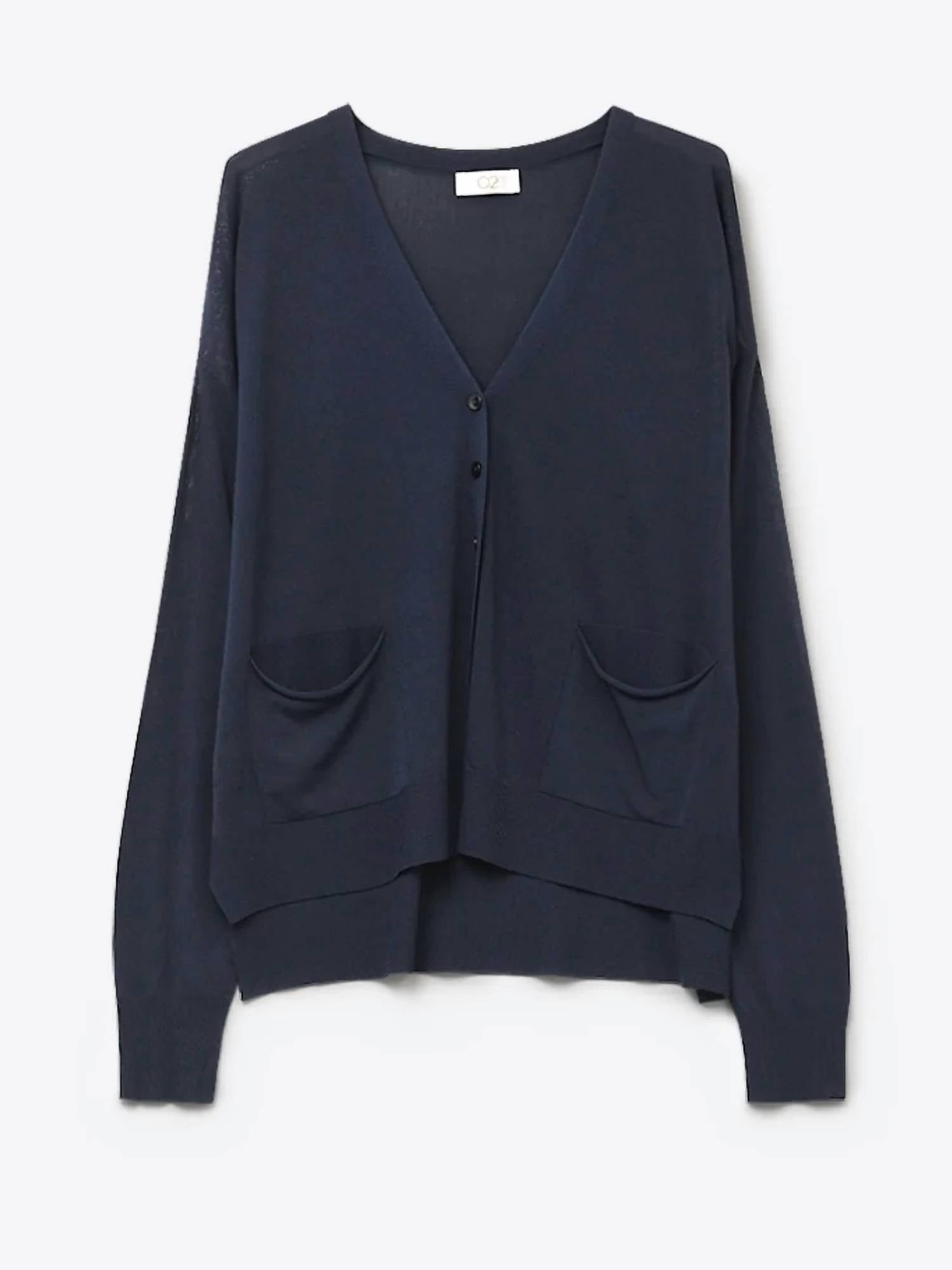 Q2 - Fine Knit Cardigan With Pockets