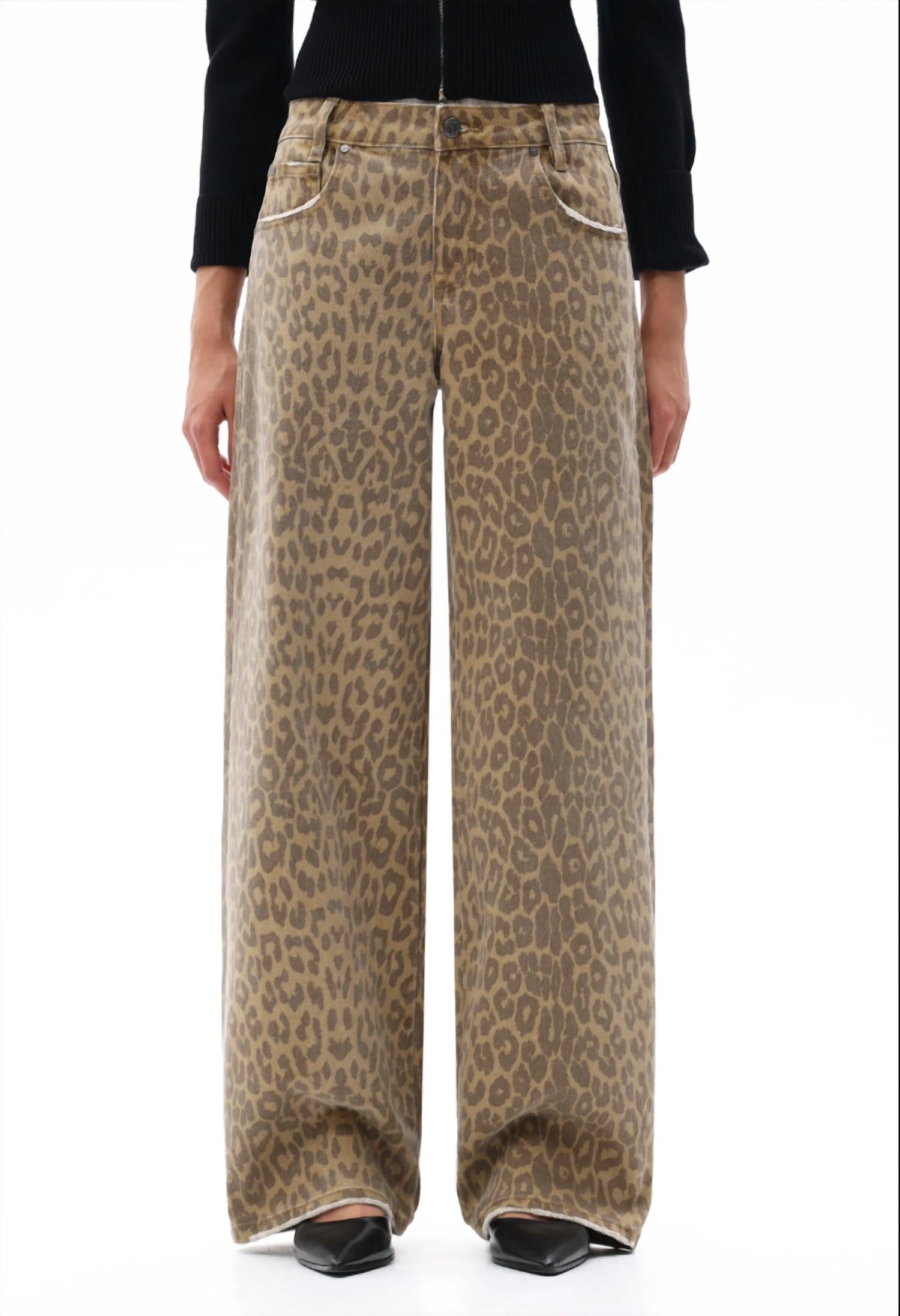 Bayeas - Mid Rise Relaxed Straight Leg Pants
