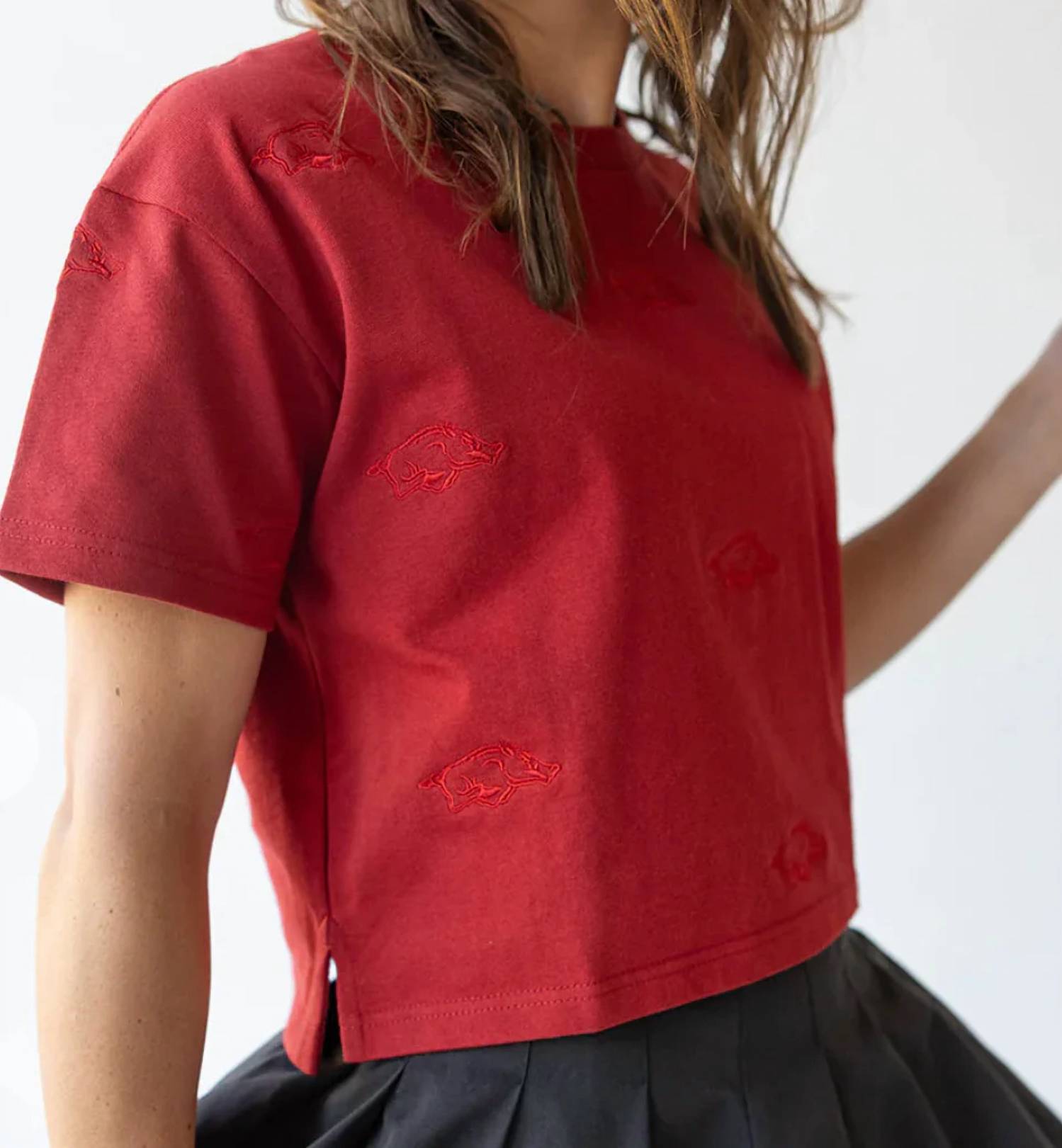 Gameday Social - Arkansas Heavyweight Crop Tee