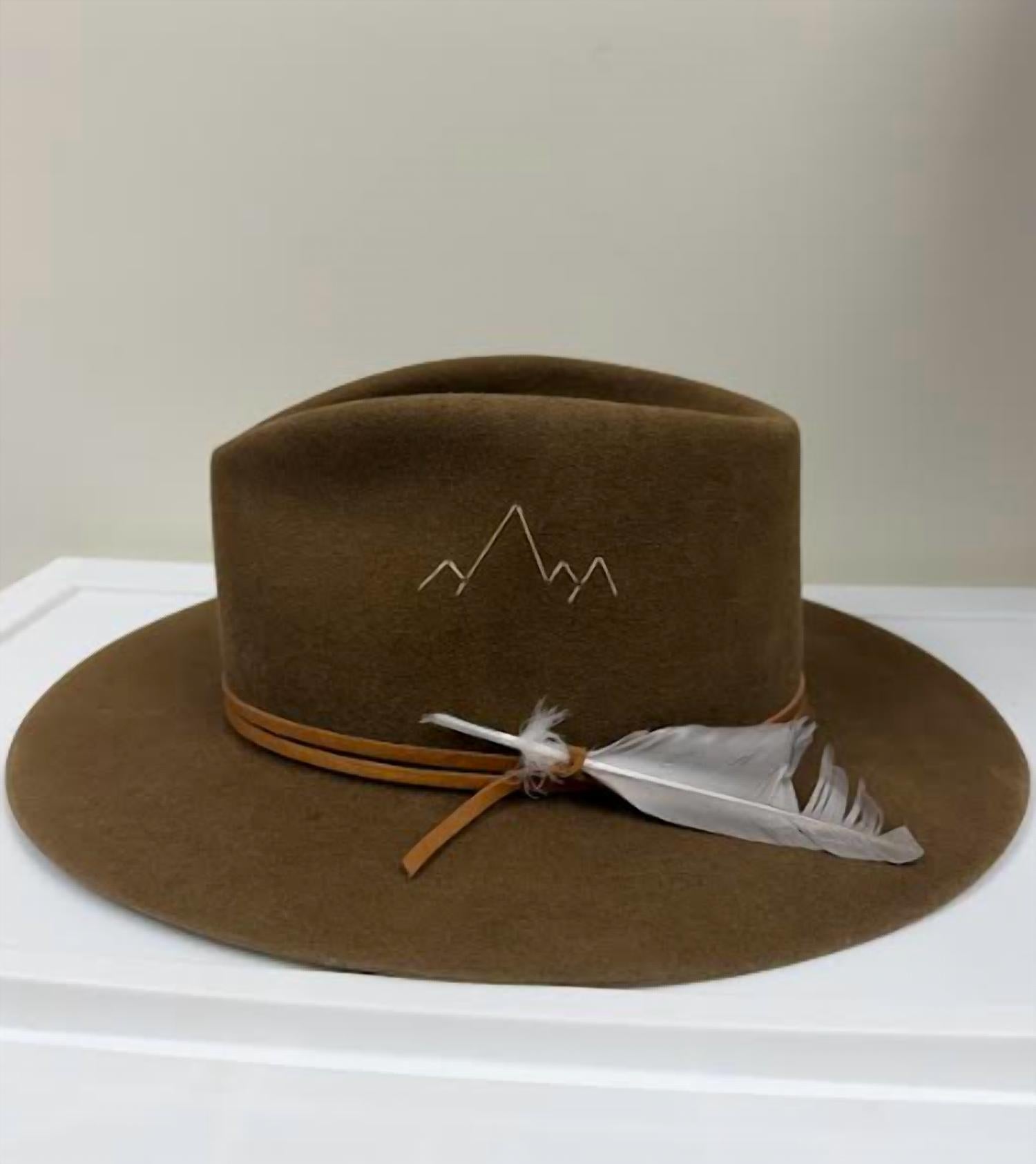 Jw Bennett - Unisex Western 50x Teardrop Flat Brim Hat