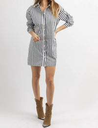 Lalavon - Mya Striped Mini Dress