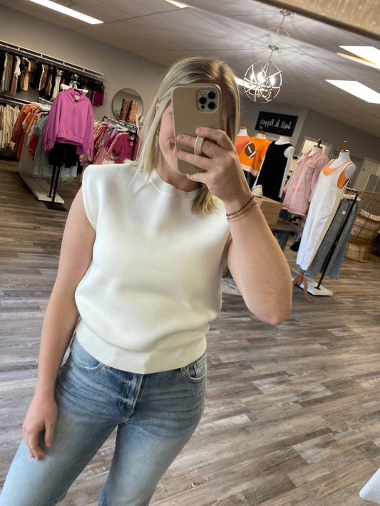 Olivaceous - Muscle Sleeve Sweater Top