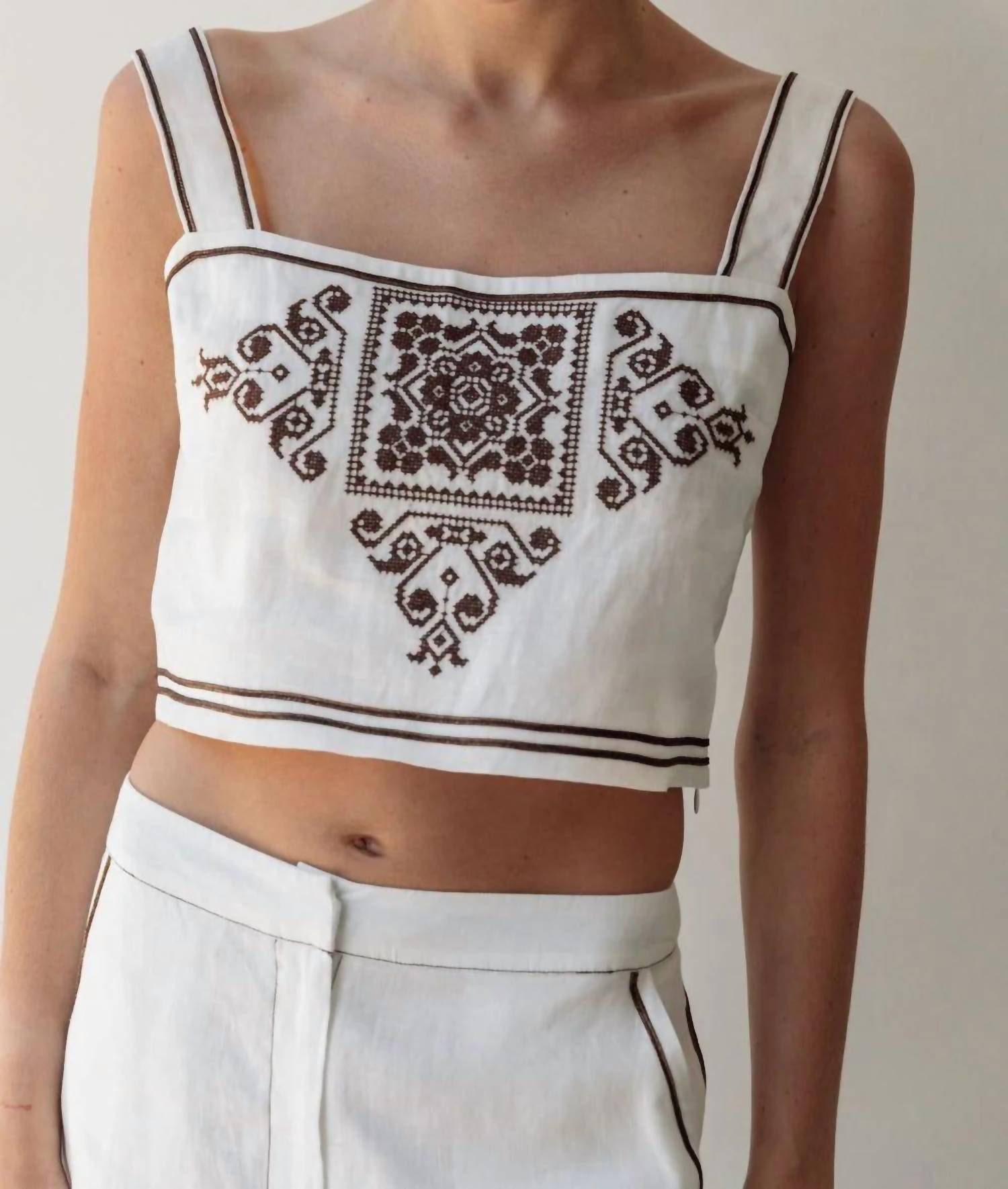 Hope For Flowers - Embellished Shell Tank Top
