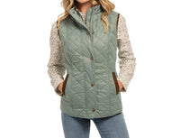Madison Creek Outfitters Vista Quilted Nylon Vest in topaz - women's jacket