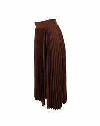 Theo The Label - Women's Atlas Pleated High Slit Skirt