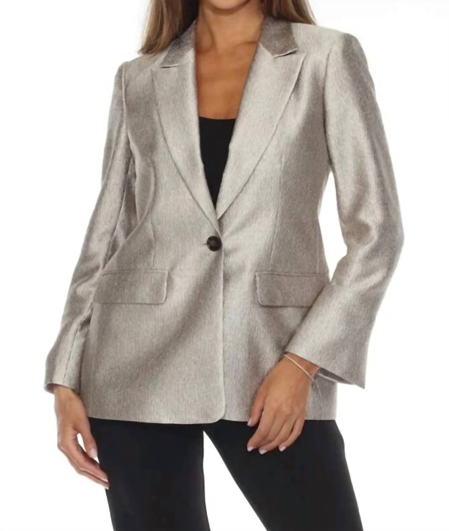 Joseph Ribkoff One Button Split Cuff Blazer in gold - women's jacket