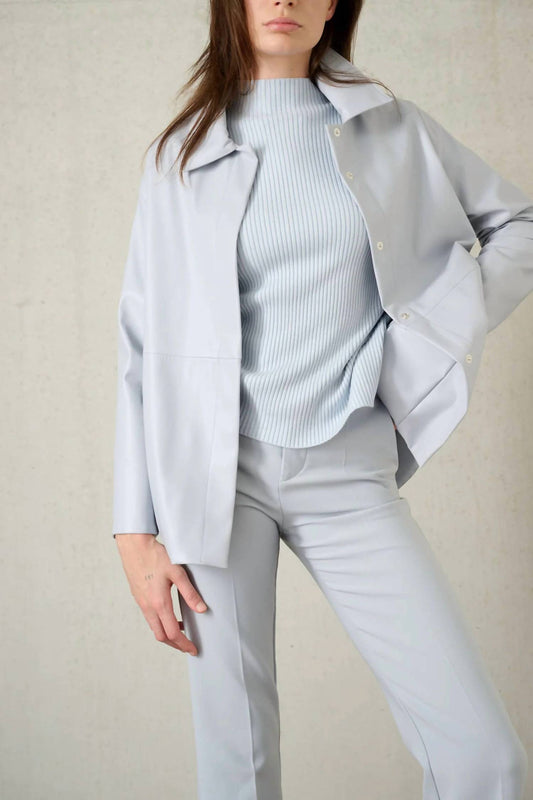 Oscar The Collection - Faux Leather Shirt