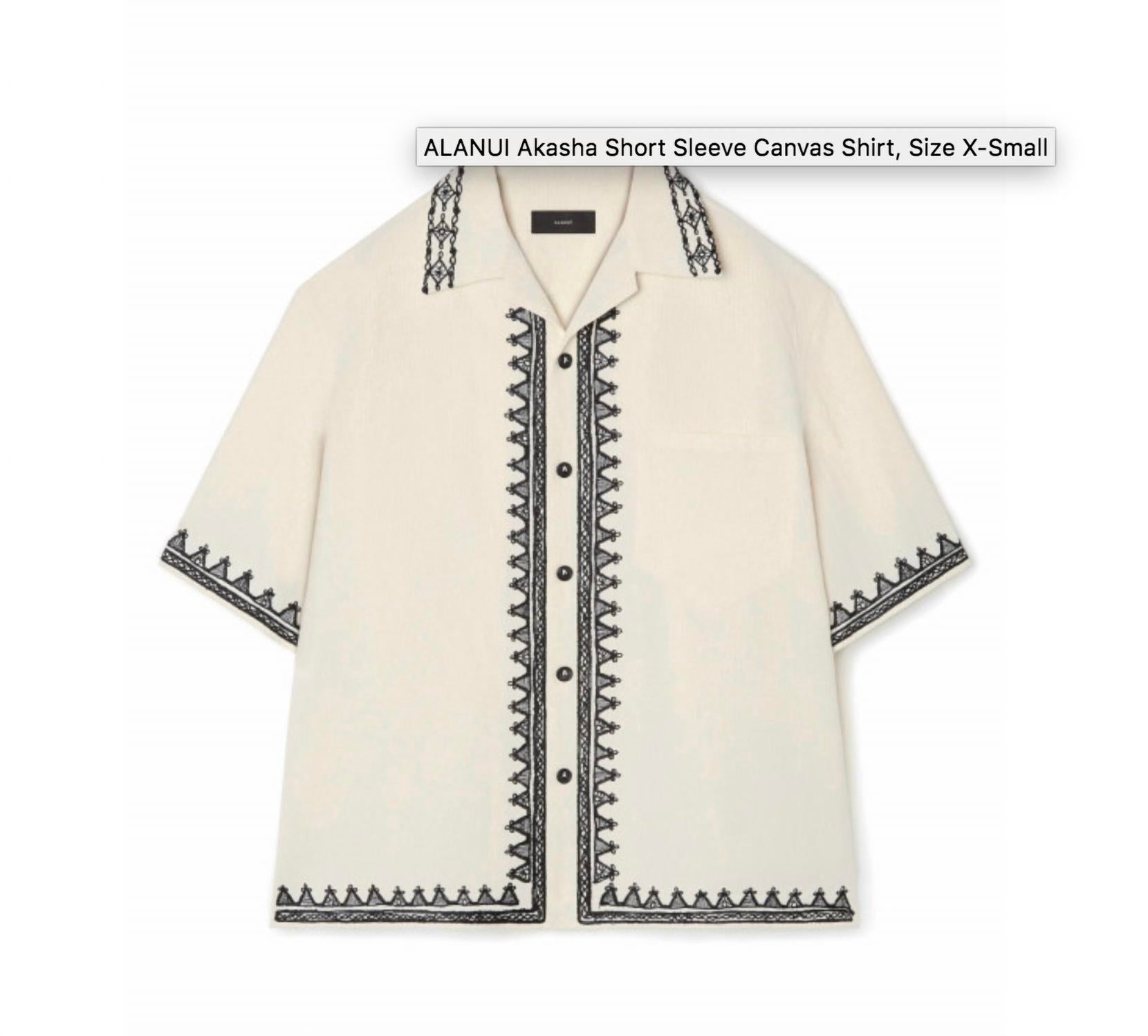 Alanui - Akasha Short Sleeve Canvas Shirt