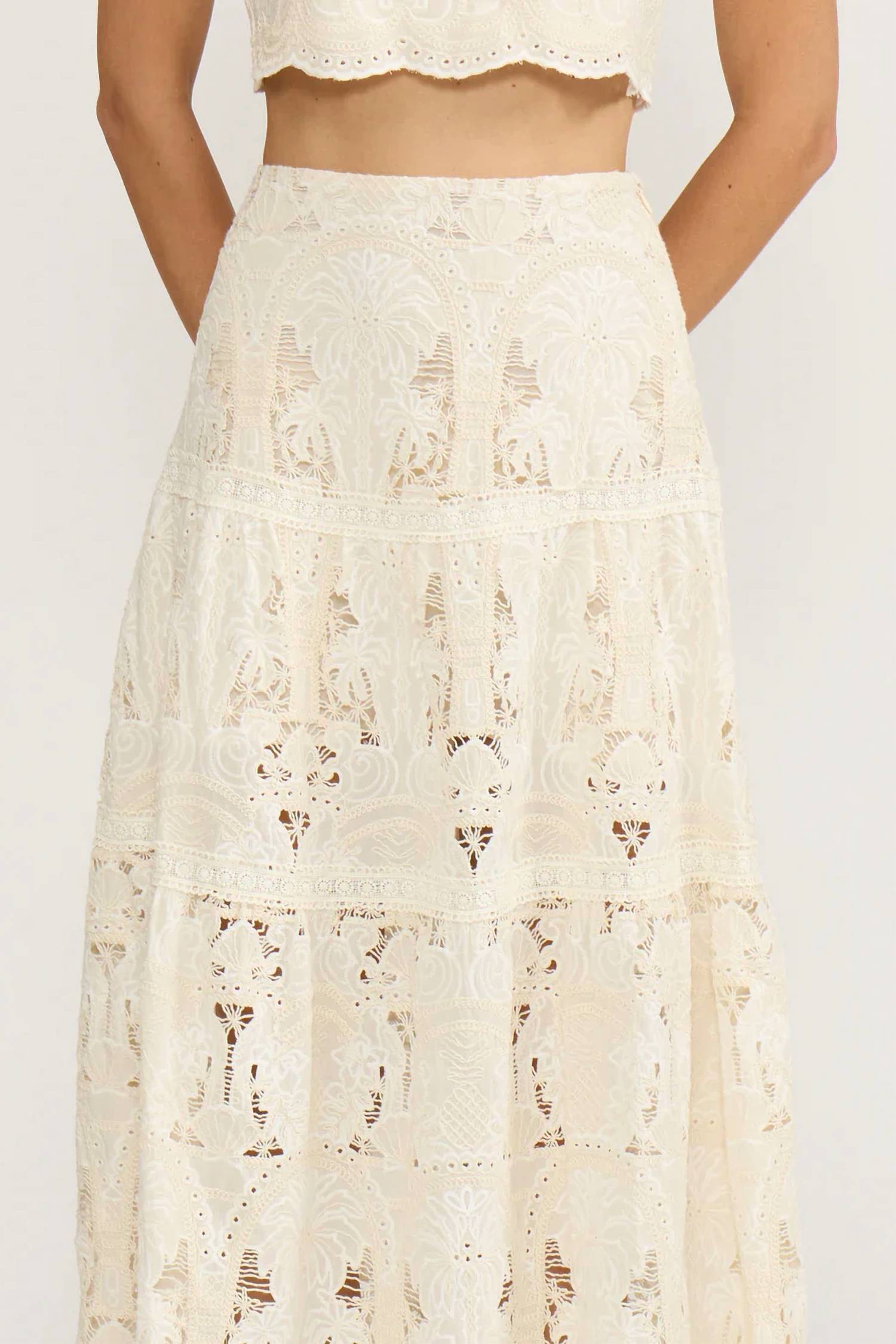 Lucy Paris - Kelly Crochet Lace Maxi Skirt