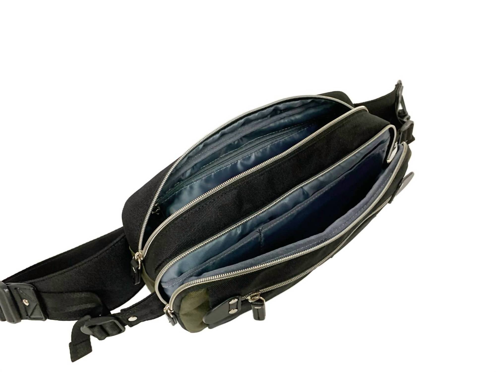 Harvest Label Men's 2-way Cross Pack Bag in black green - men's bag - alternate view