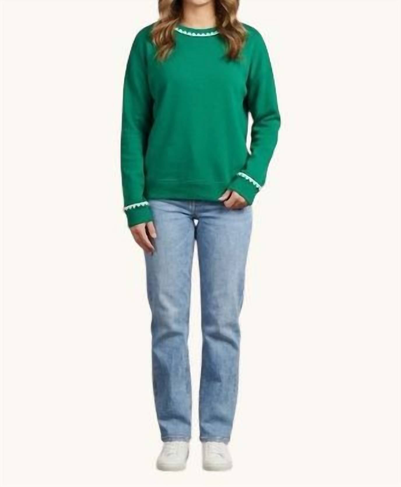 Staccato - Cozy Everyday Pullover Blanket Stitch Sweatshirt