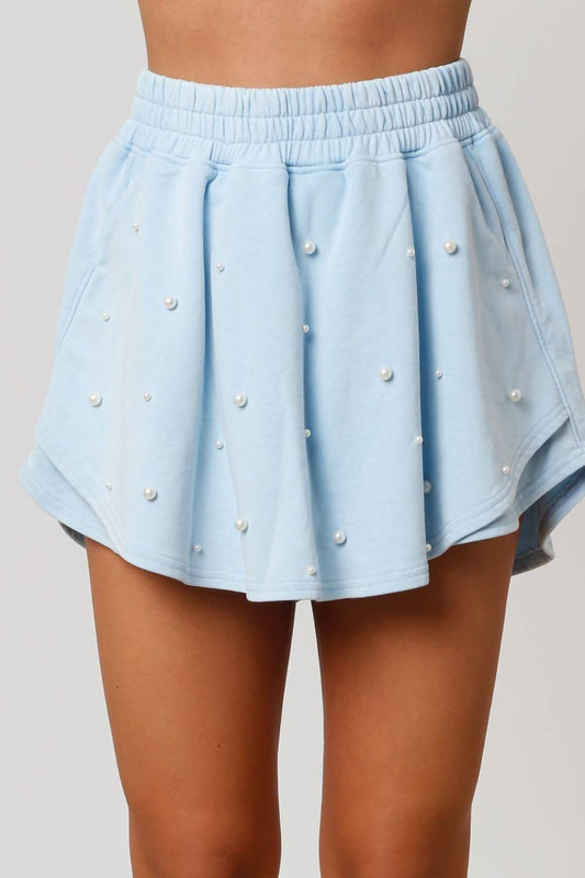 Peach Love - Aubrey Pearl Embellished Skort