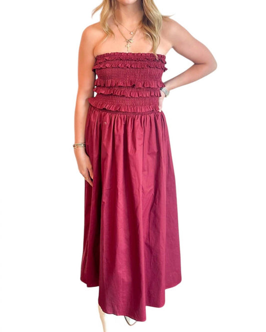 Tcec - Stunningly Strapless Smocked Dress