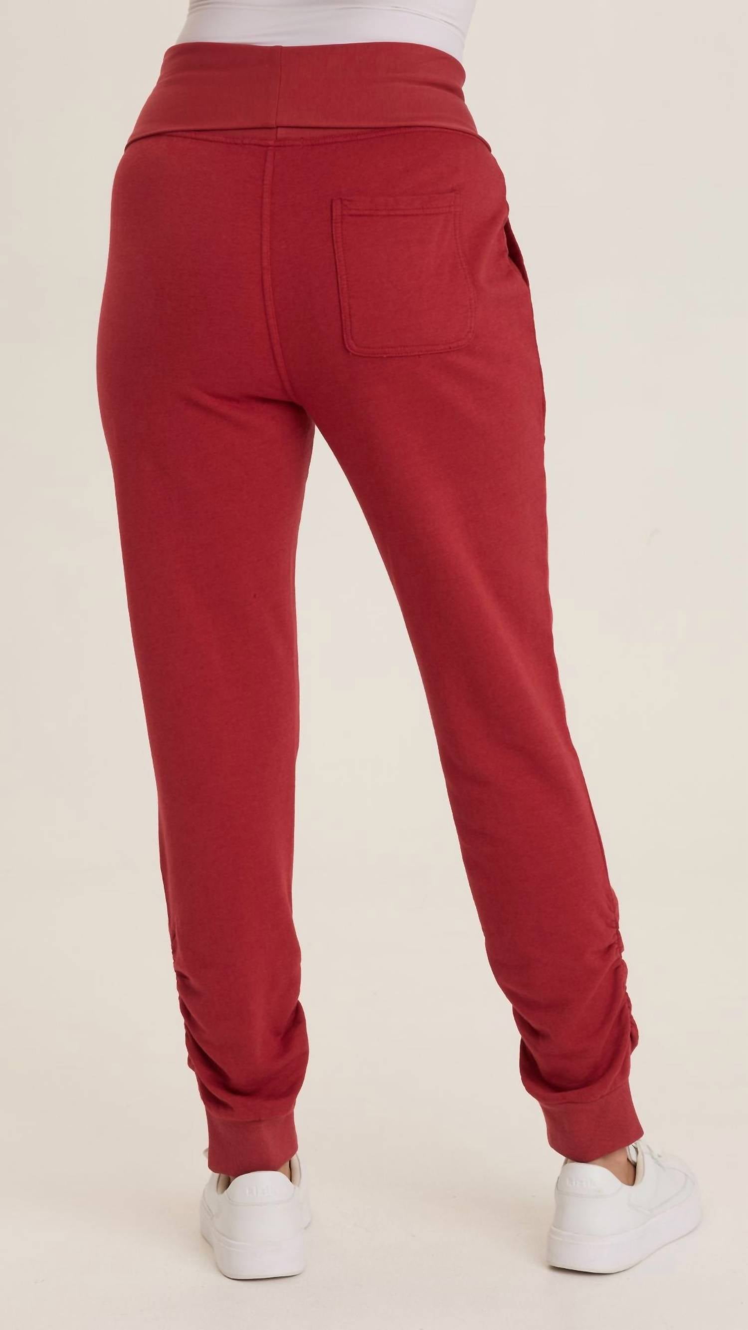 Wearables Yaegar Slim Leg Fleece Jogger Pants in corundum - women's pants - alternate view