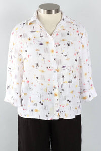 Cut Loose - Women's Graffiti Floral Crop Shirt