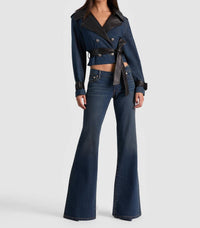 Alice + Olivia - Keith Cropped Denim Trench Coat