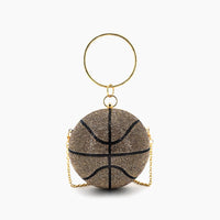 Like Dreams - Women's Dribble Rhinestone Basketball Clutch Bag