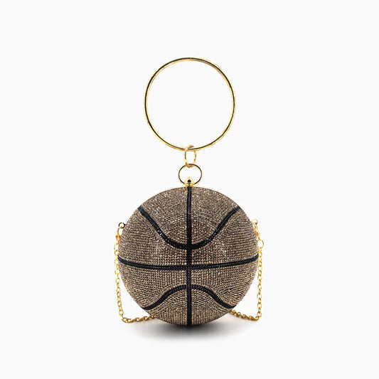 Like Dreams - Women's Dribble Rhinestone Basketball Clutch Bag