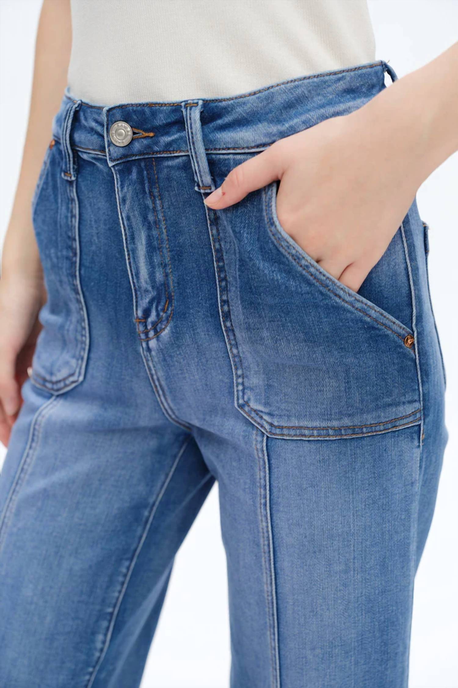 Bayeas - Jess High Rise Relaxed Straight Denim Jeans