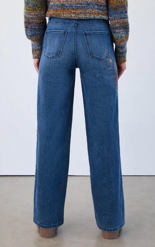 Fdj - Christina Floral Embroidered Jeans