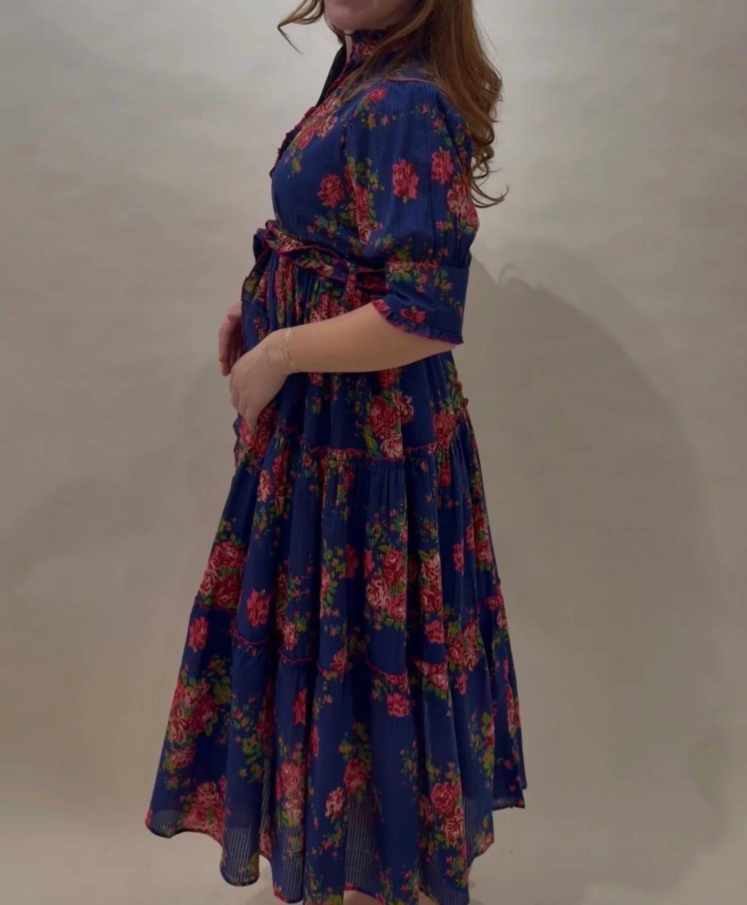 Farylina - Floral Garden Party Midi Dress