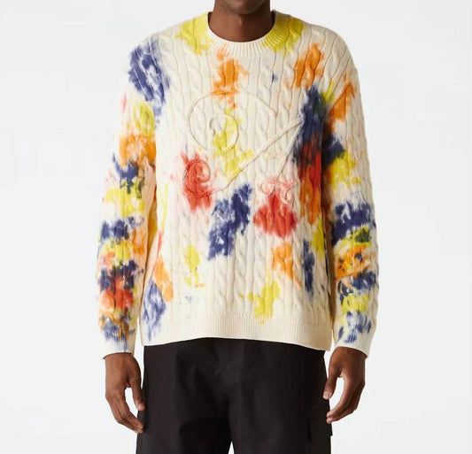 Awake - Tie-dye Appliqué Sweater