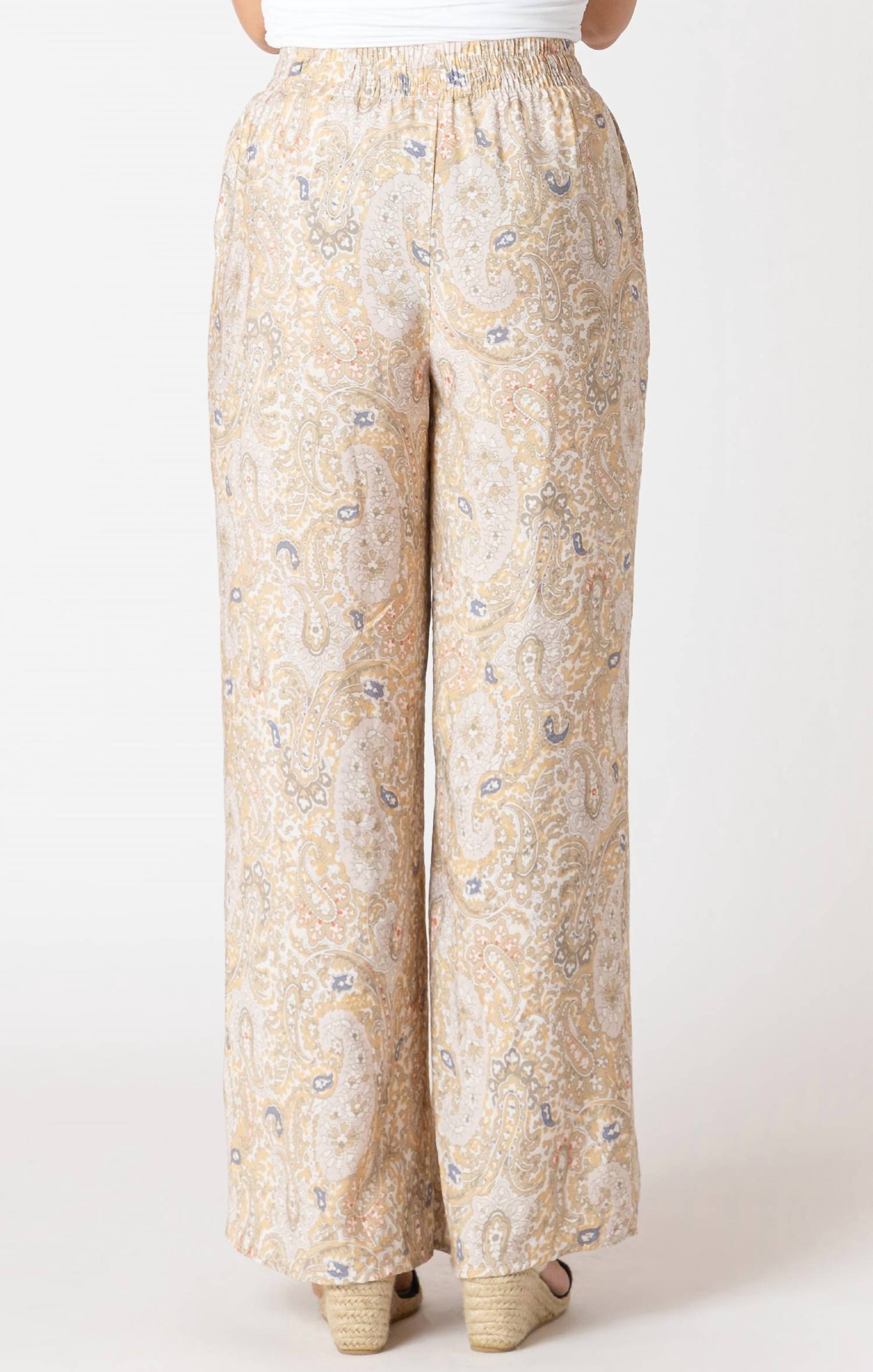 Dex - Spring Paisley Wide Leg Flowy Pants