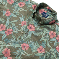 Reyn Spooner - Palm Floral Hibiscus Button Front Hawaiian Aloha Shirt