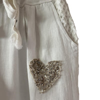 Made in Italy Amore Linen Pants in italy amore linen pants in white - women's pants - view 5