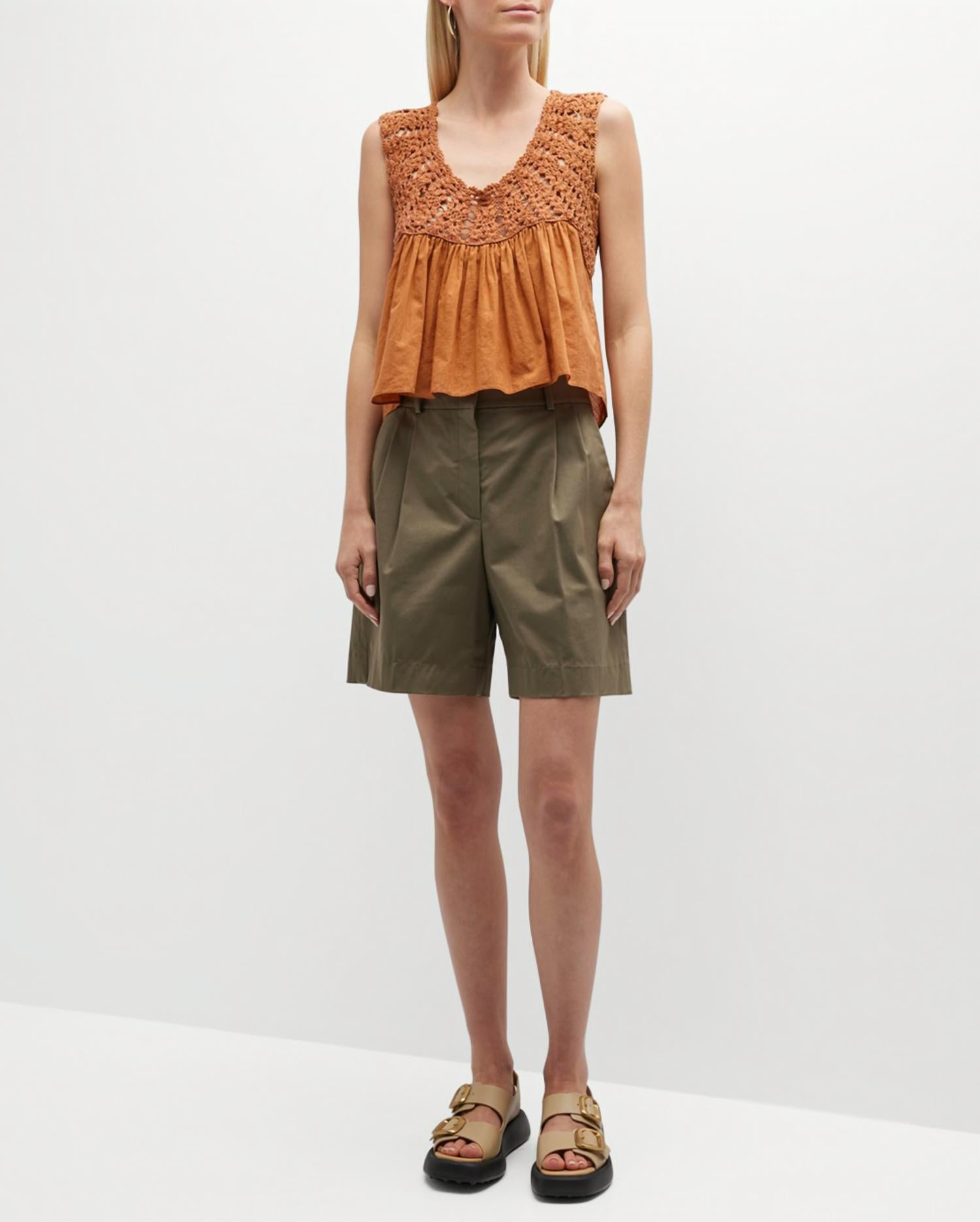 THE GREAT. Soliel Top in canyon - women's tank top