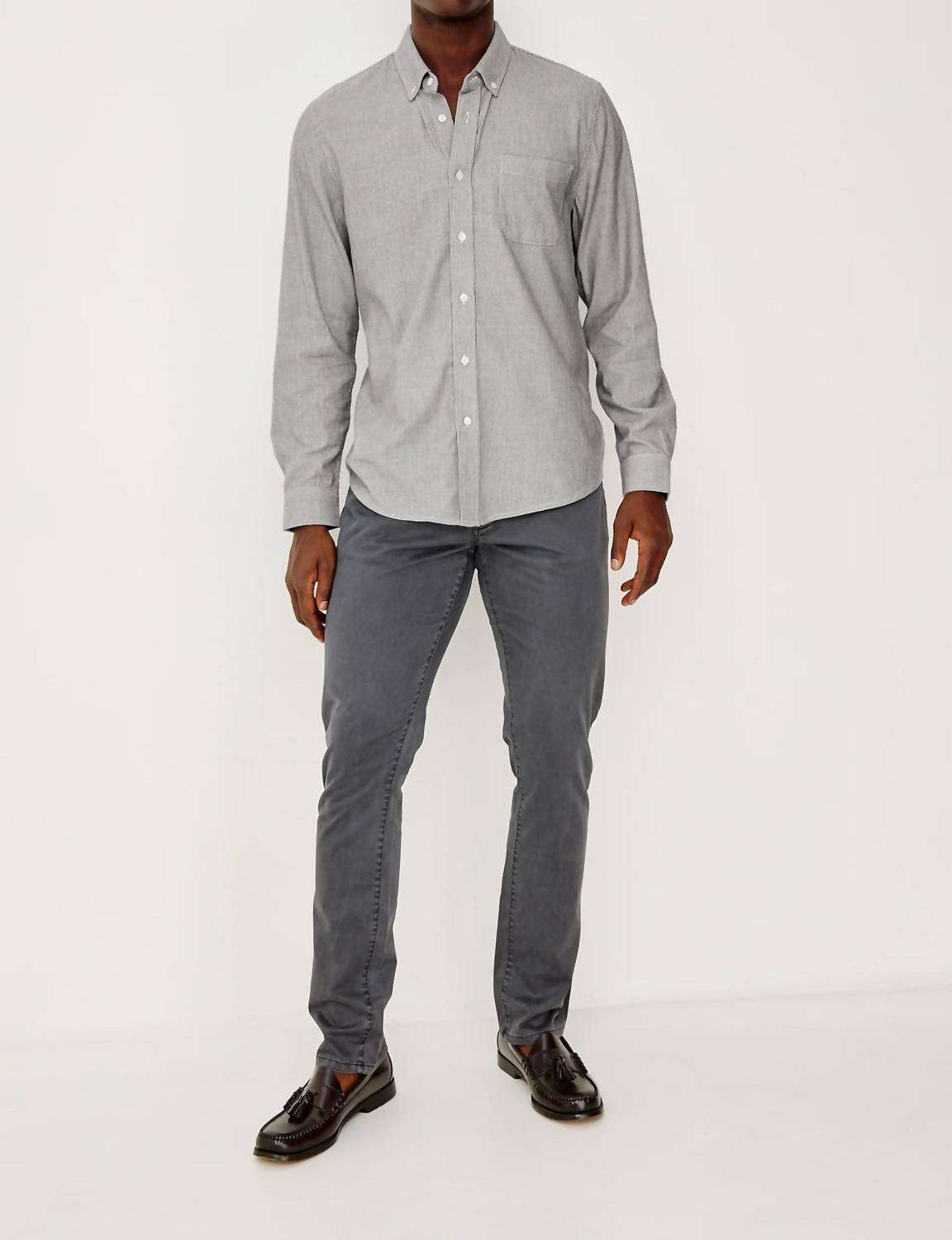 Rails Vance Long Sleeve Button Down Shirt in navy rope stripe - men's shirt - alternate view