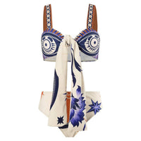 Sweetkama - Women's Tropical Ruffle Bikini Set