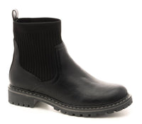 Corkys Footwear Women's Cabin Fever Chunky Bootie in black - women's shoe