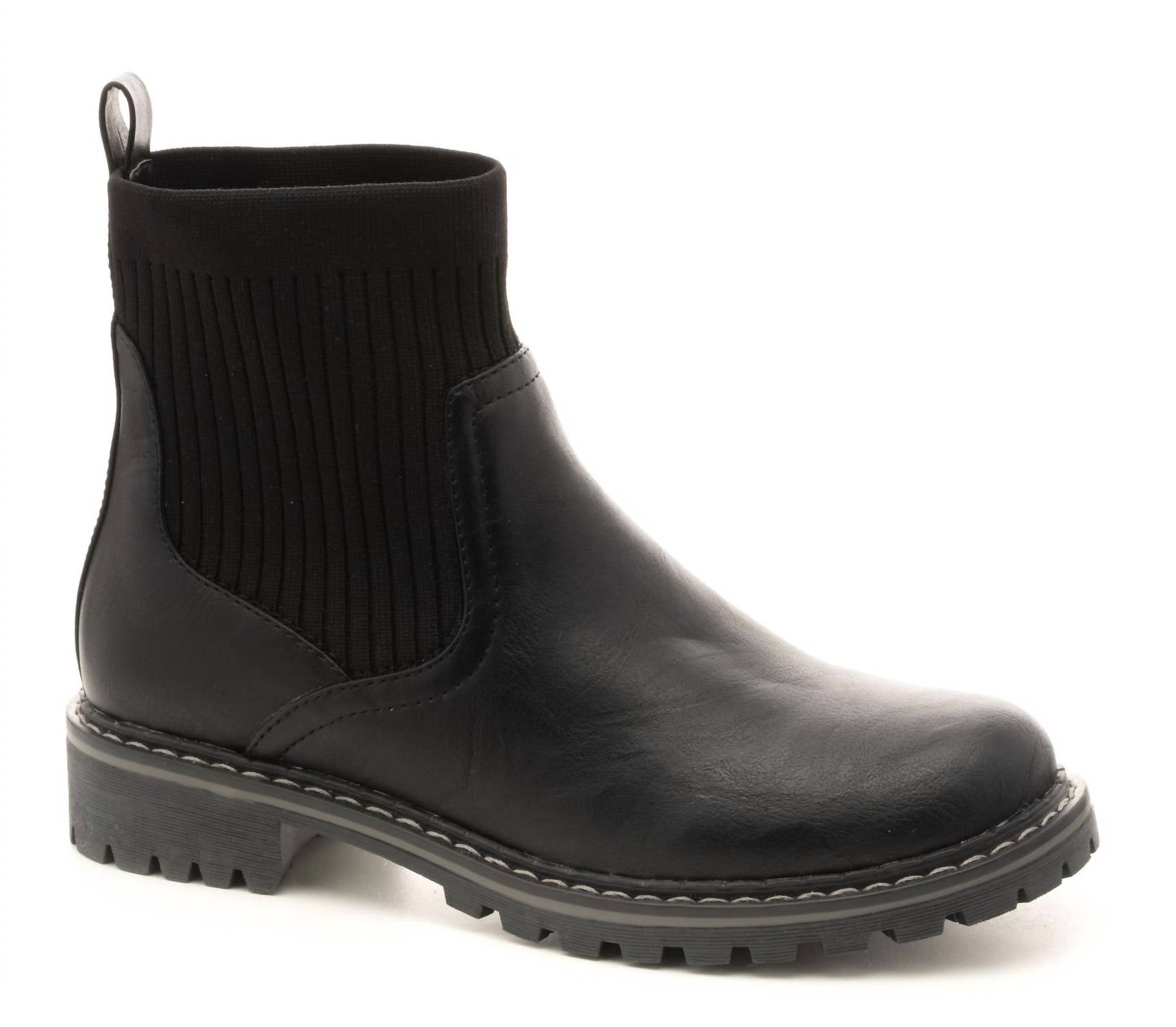 Corkys Footwear Women's Cabin Fever Chunky Bootie in black - women's shoe