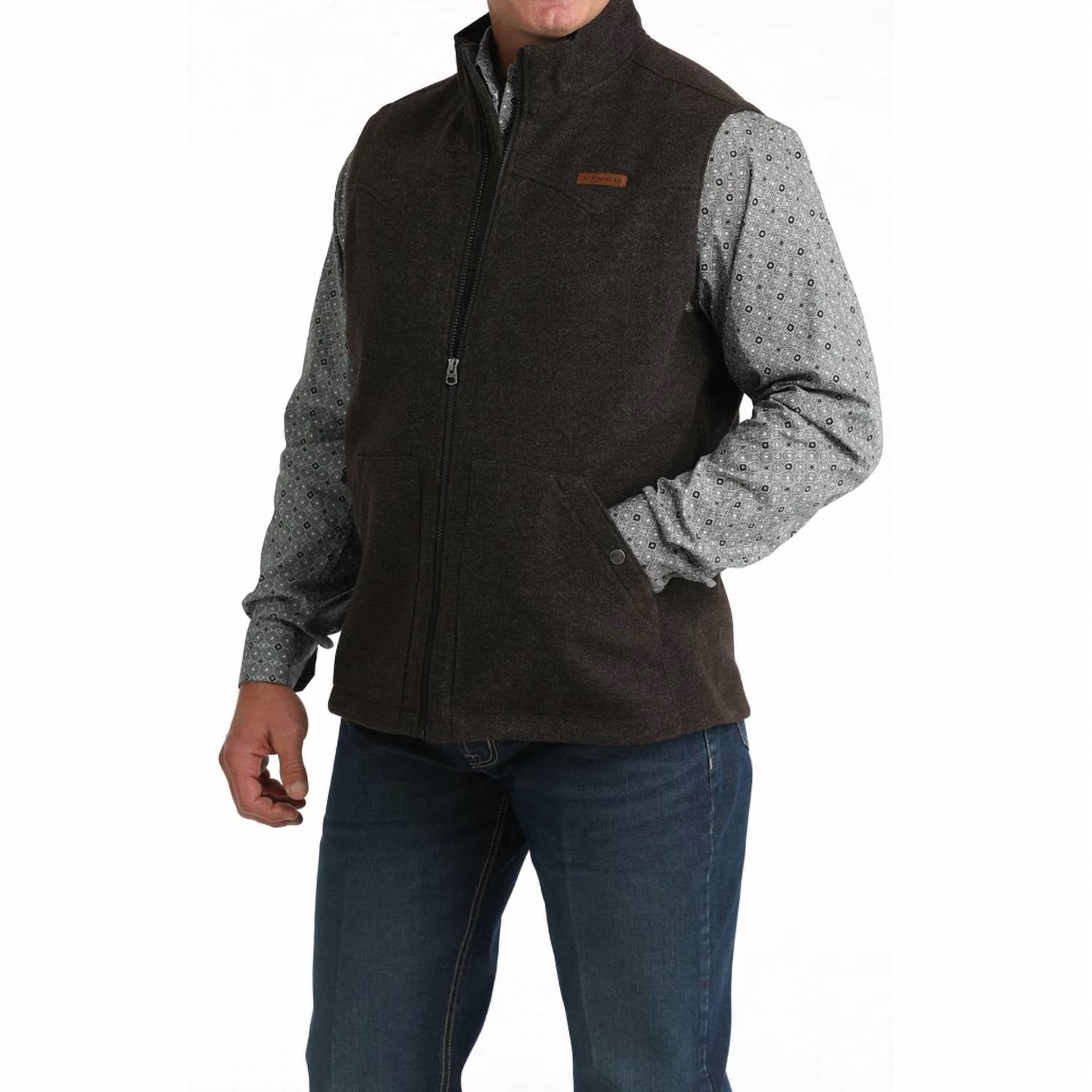 Cinch - Men's Western Full Zip Vest