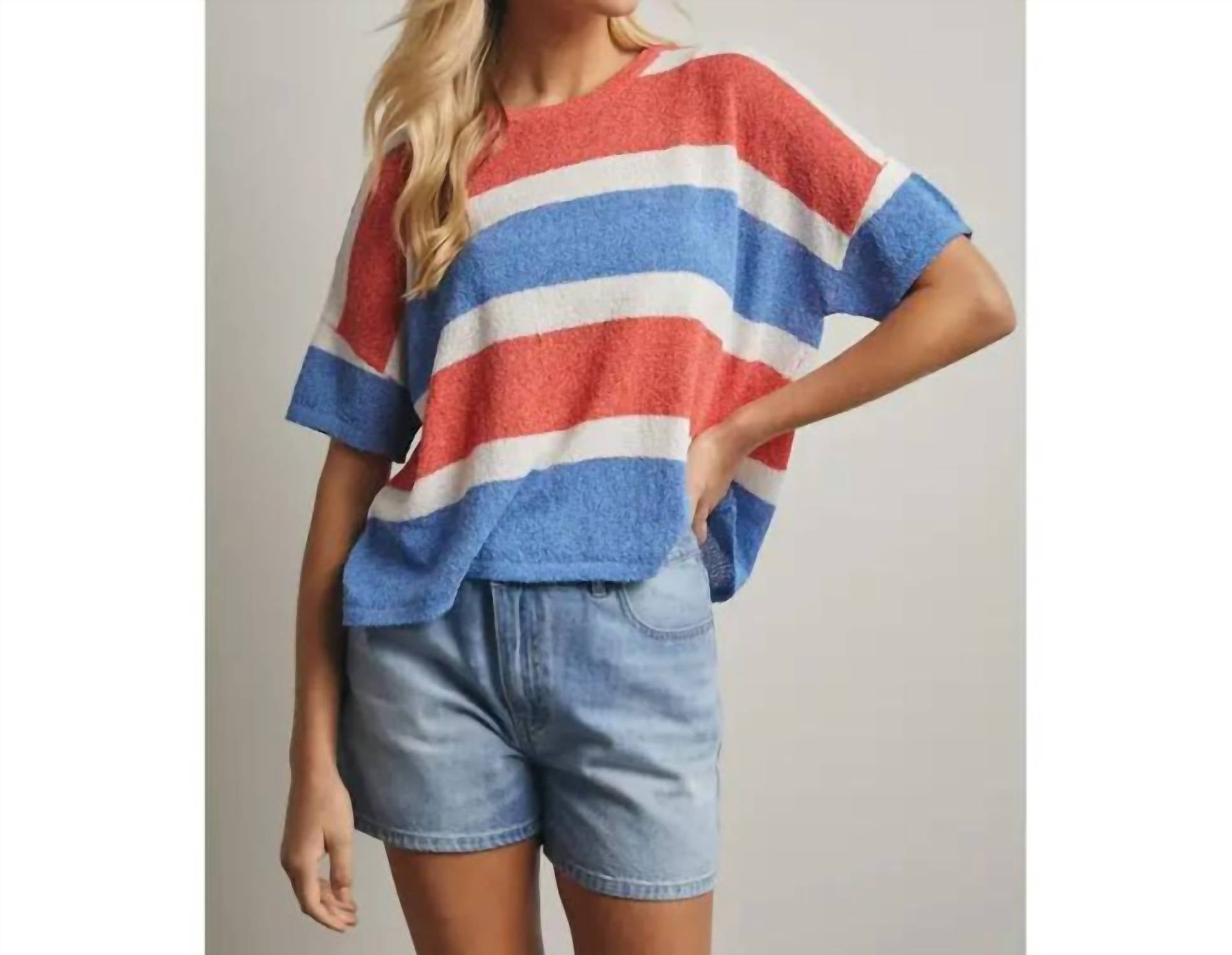 Wishlist - Striped Boxy Sweater Top