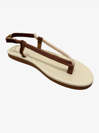 ANCIENT GREEK SANDALS Women's Zoi Flat Sandal in beige tan - women's sandal - alternate view