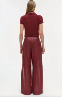 Simkhai - Kobie Wide Leg Leather Pants