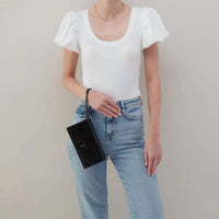 HOBO Women's Romy Crossbody Wallet in black - women's bag - alternate view