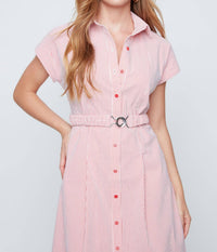 Renuar - Mint To Blush Stripe Midi Dress