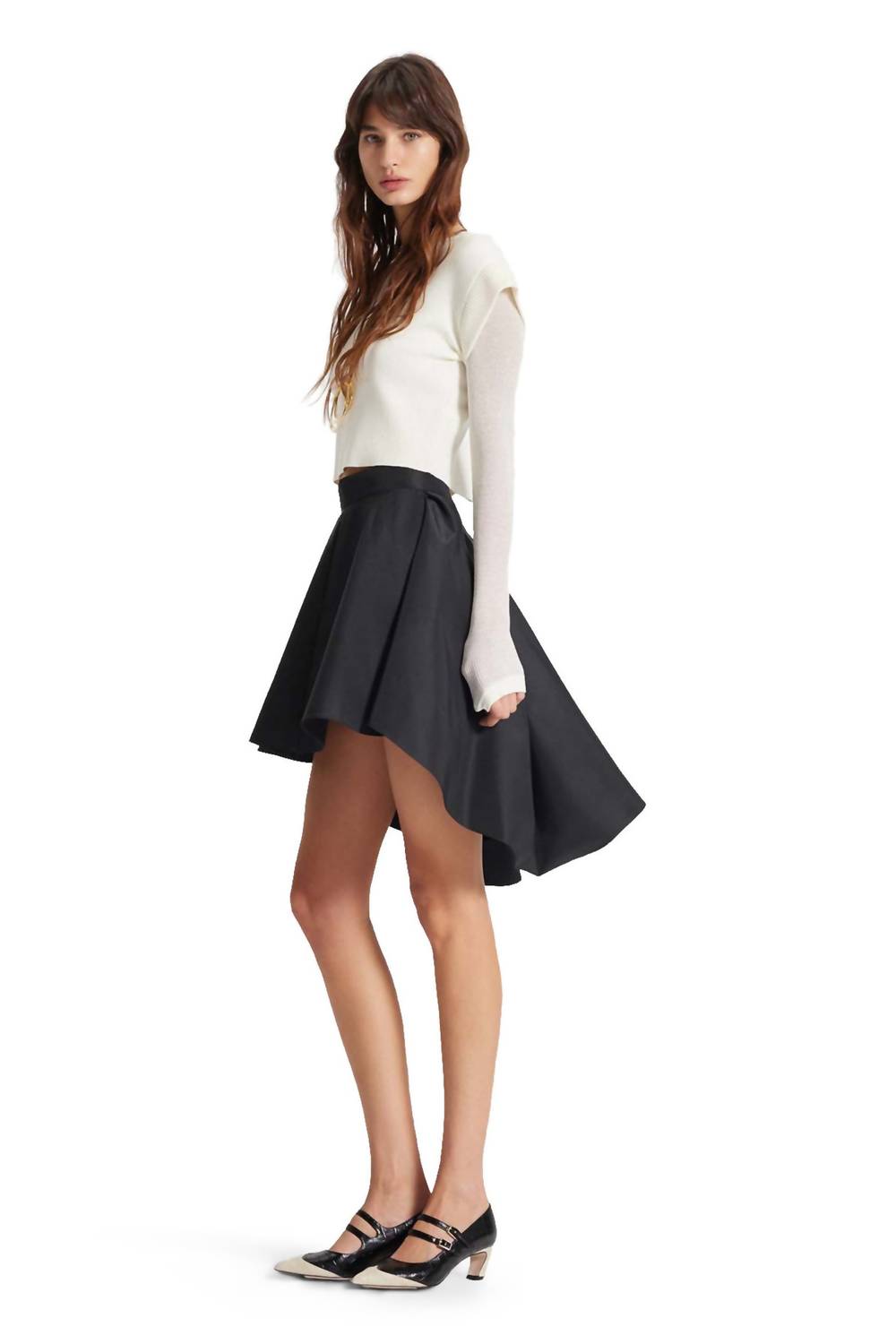 Theo The Label - Theia Taffeta Hi Low Skirt
