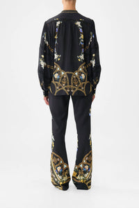 Camilla Blouson Sleeve Blouse in ottoman elegance - women's blouse - alternate view