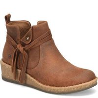 Born Women's Vaughn Boot in brown glazed ginger - women's shoe - detail view