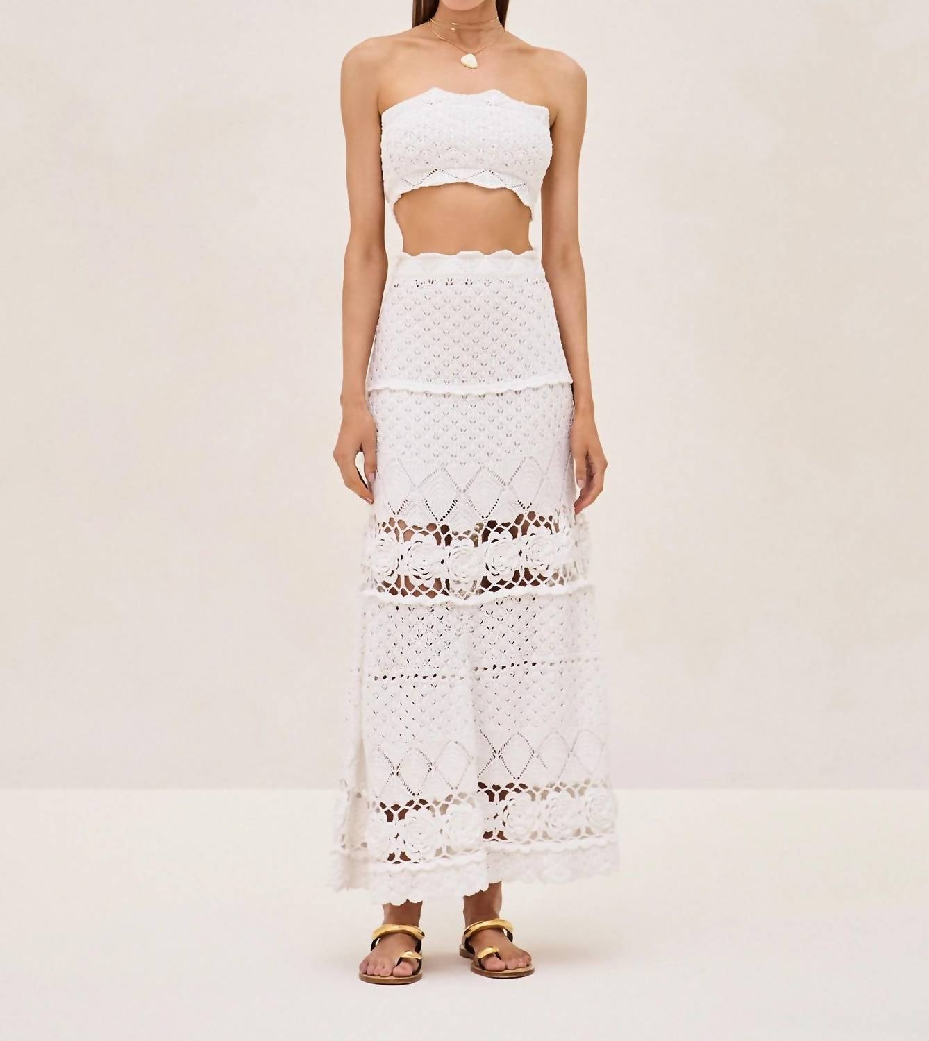 Alexis - Lily Strapless Crop Top